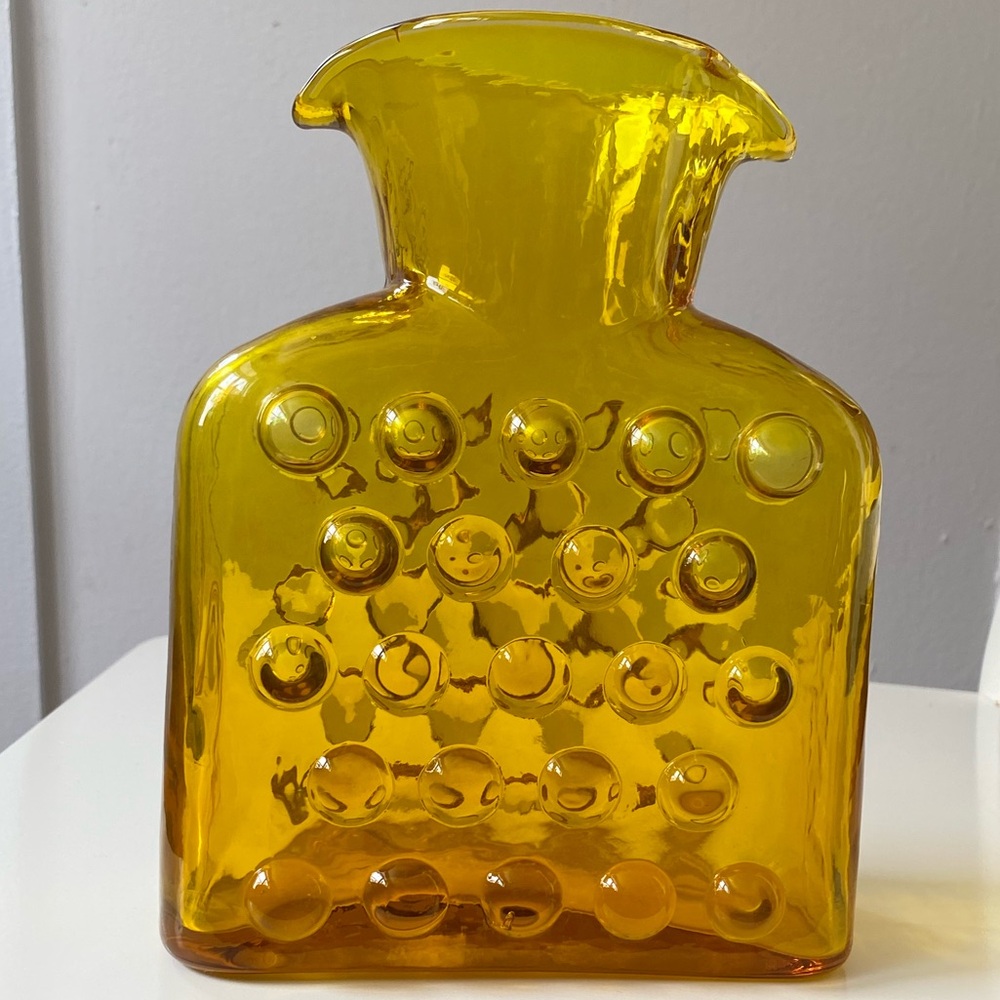 Vinatge Blenko Amber Glass Water Vessel